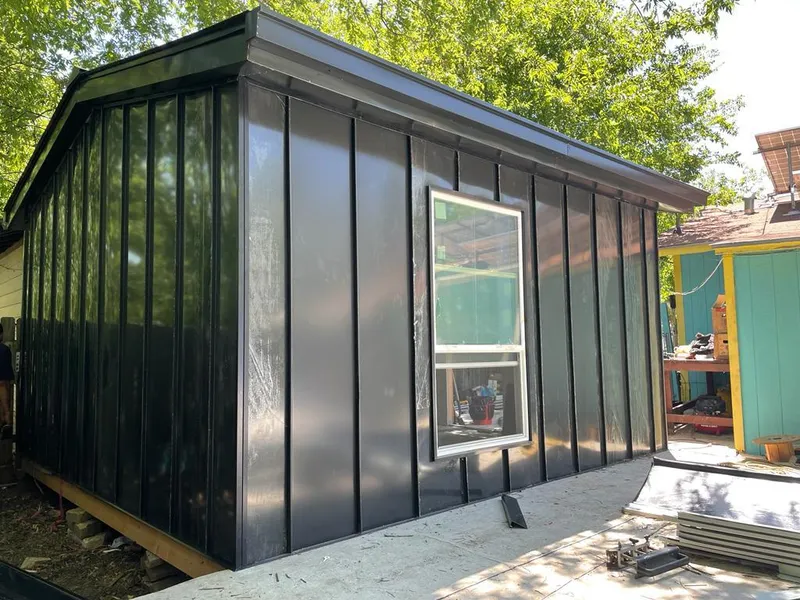 Black standing seam metal wall panels for Metal Roof Installation in Bensley